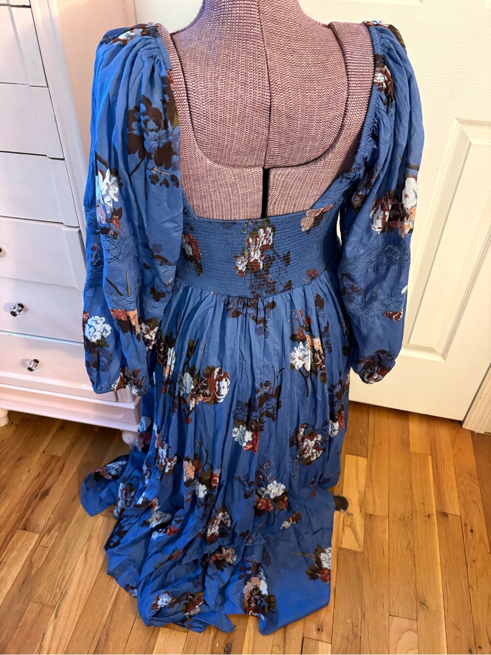 Free People Morning Glory Smocked Maxi Dress L - Picture 9 of 13